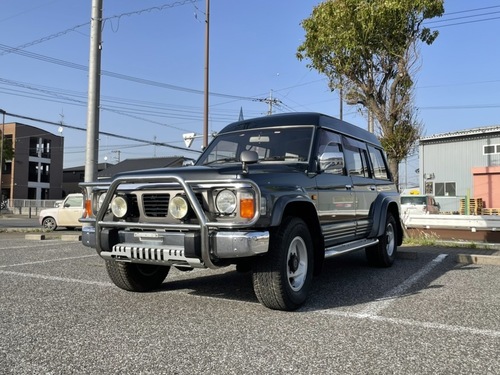  NISSAN 日産 サファリ60 Y60 グランロード ４WD ディーゼルターボ AT 低走行 キャリア パンパーガード 純正OP装着